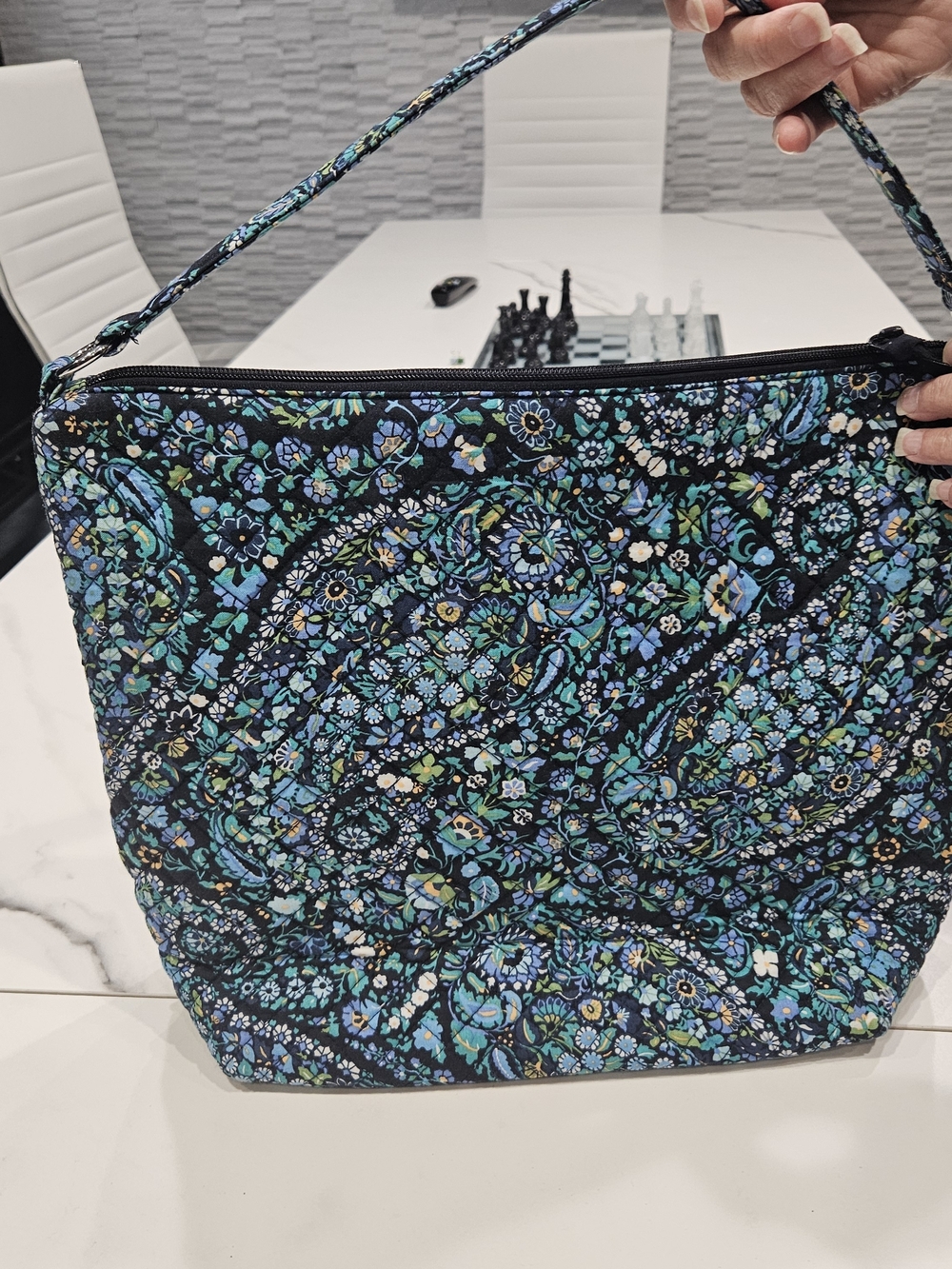 Vera Bradley Blue Floral Quilted Tote